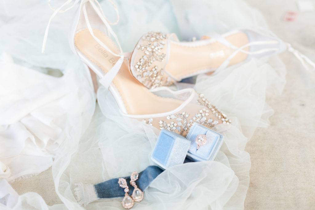 bella belle shoes in tuelle and blue engagement ring box and ring