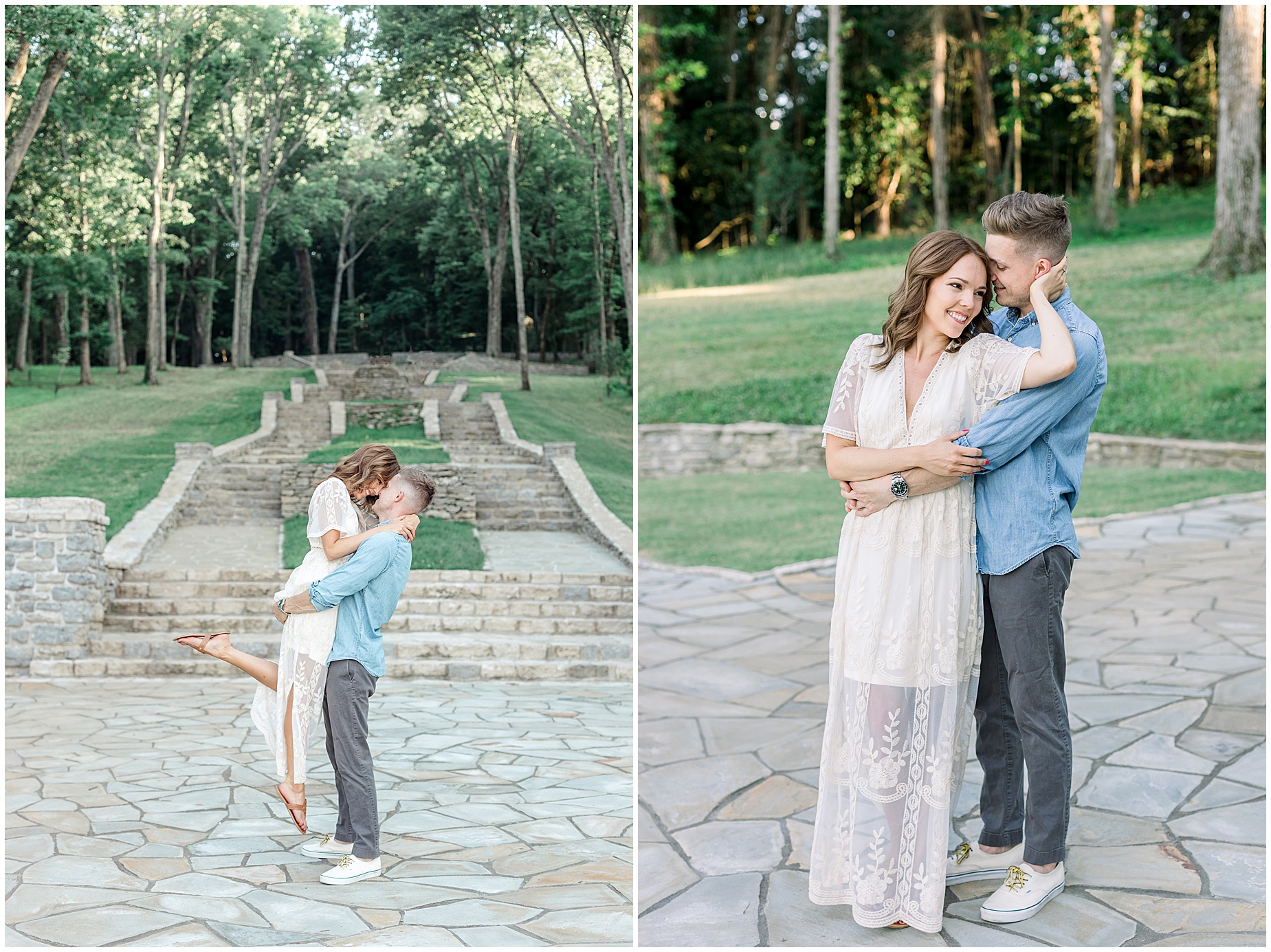 cute couple percy warner park engagement photos