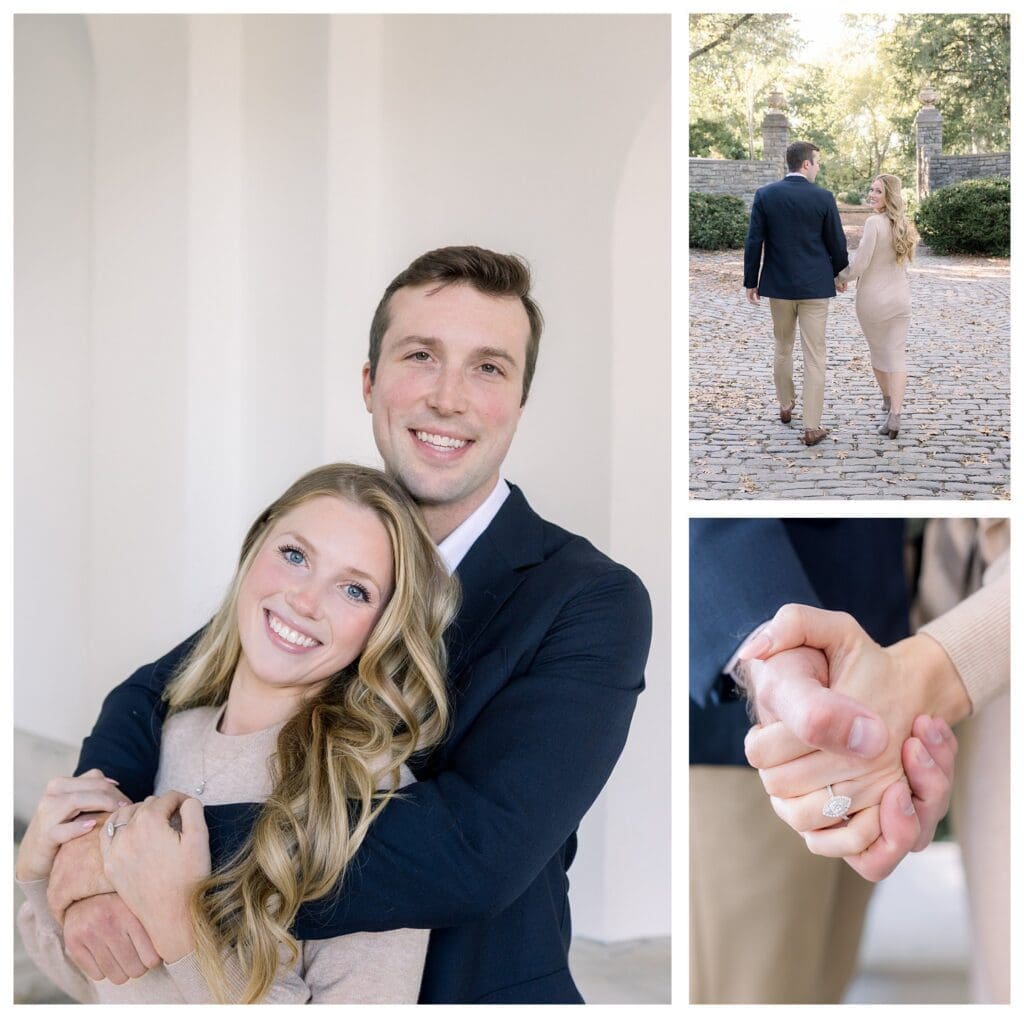 Engagement ring detail photo Cheekwood Estate Nashville wedding photographer